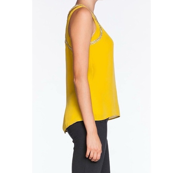Rebecca Minkoff Keri Tank Top In Dijon –– NWT - Picture 3 of 15